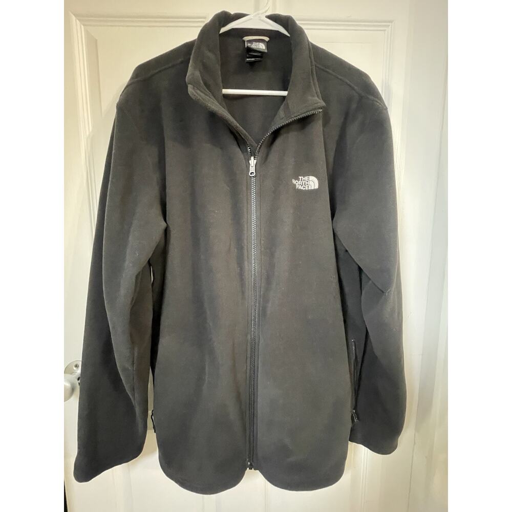 The North Face Black Front Zip Fleece Lightweight Jacket Mens XL